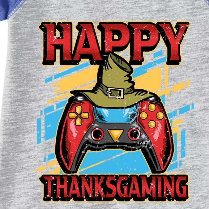 Thanksgiving Happy Thanksgaming Holiday Gamer Controller Gift Infant Baby Jersey Bodysuit