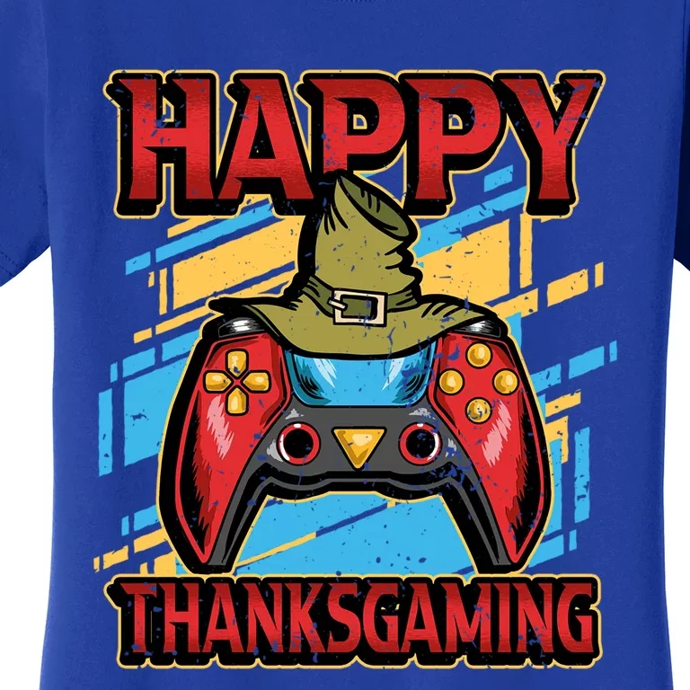 Thanksgiving Happy Thanksgaming Holiday Gamer Controller Gift Women's T-Shirt