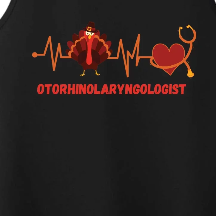 Thanksgiving Heartbeat Turkey Ent Surgeon Doctor Medical Cute Gift Performance Tank