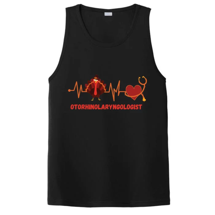 Thanksgiving Heartbeat Turkey Ent Surgeon Doctor Medical Cute Gift Performance Tank