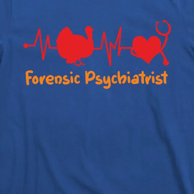 Thanksgiving Heartbeat Turkey Forensic Psychiatrist Doctor Cool Gift T-Shirt