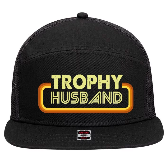 Trophy Husband 7 Panel Mesh Trucker Snapback Hat