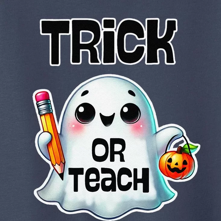 Teacher Halloween Trick Or Teach Cute Ghost Coffee Pumpkins Toddler T-Shirt