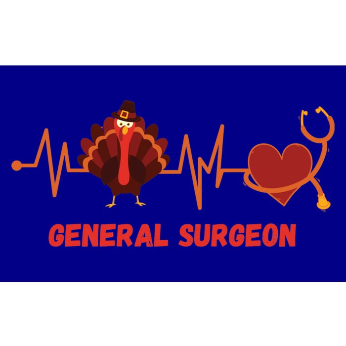 Thanksgiving Heartbeat Turkey General Surgeon Doctor Gift Bumper Sticker