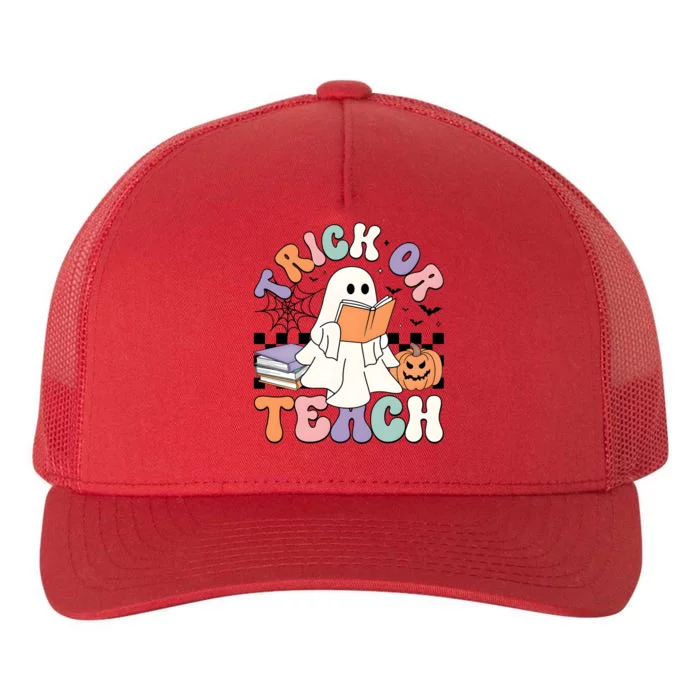 Teacher Halloween Trick Or Teach Yupoong Adult 5-Panel Trucker Hat