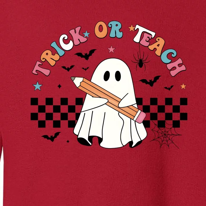 Teacher Halloween Trick Or Teach Toddler Sweatshirt