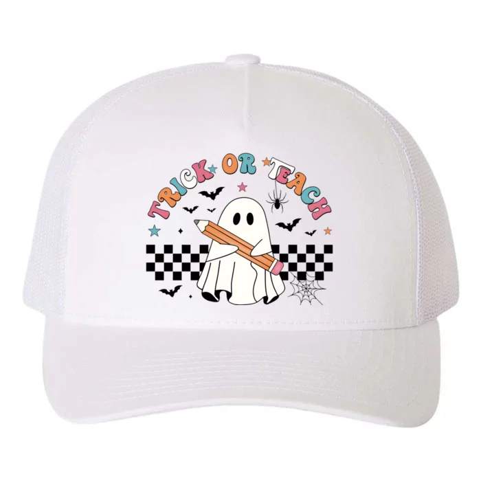 Teacher Halloween Trick Or Teach Yupoong Adult 5-Panel Trucker Hat