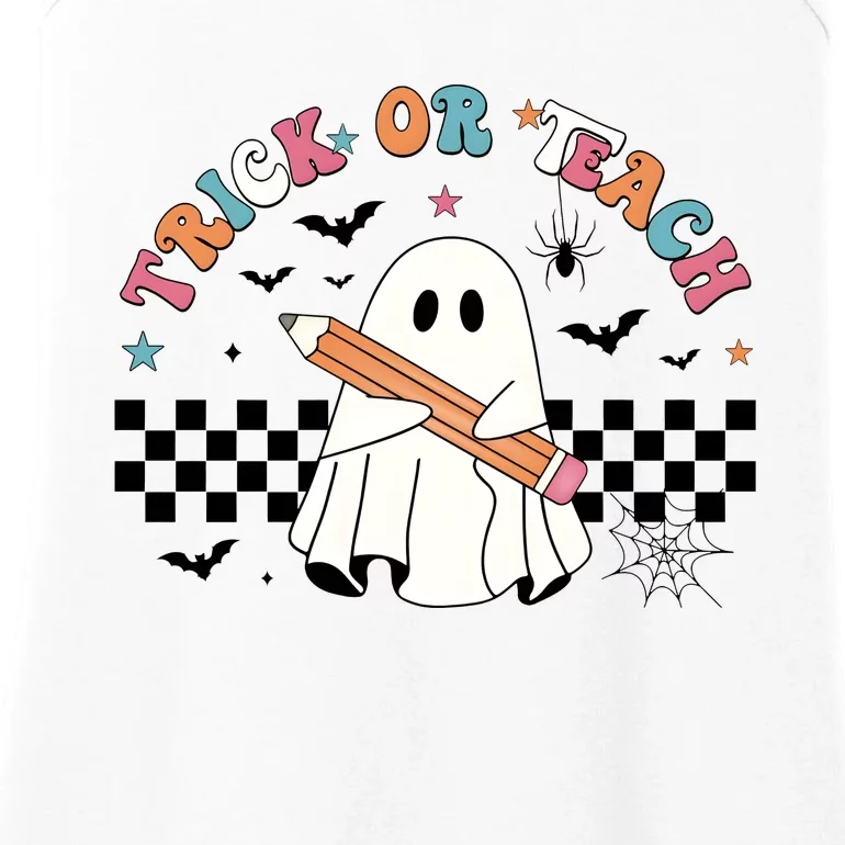 Teacher Halloween Trick Or Teach Ladies Essential Tank