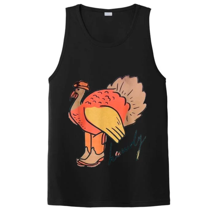 Turkey Howdy Turkey Girl Obsessed Gift Performance Tank