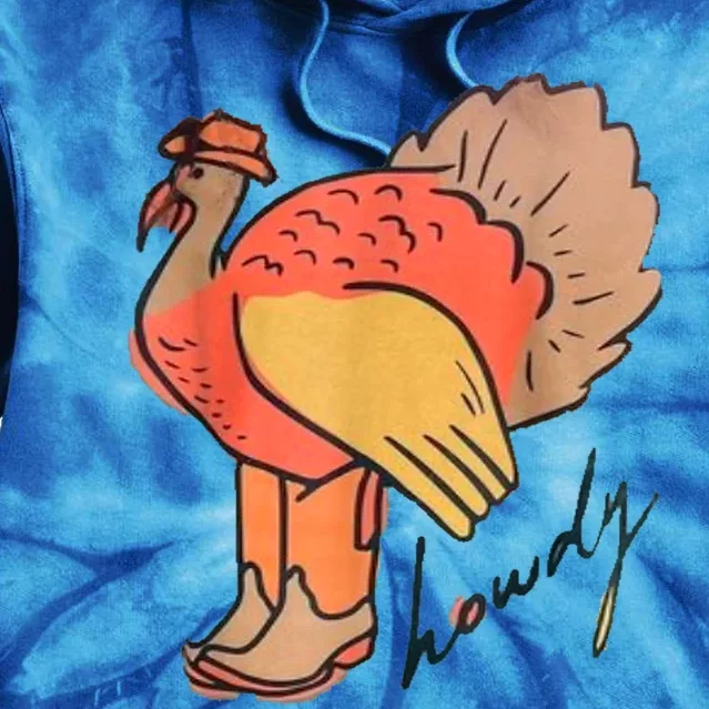 Turkey Howdy Turkey Girl Obsessed Gift Tie Dye Hoodie