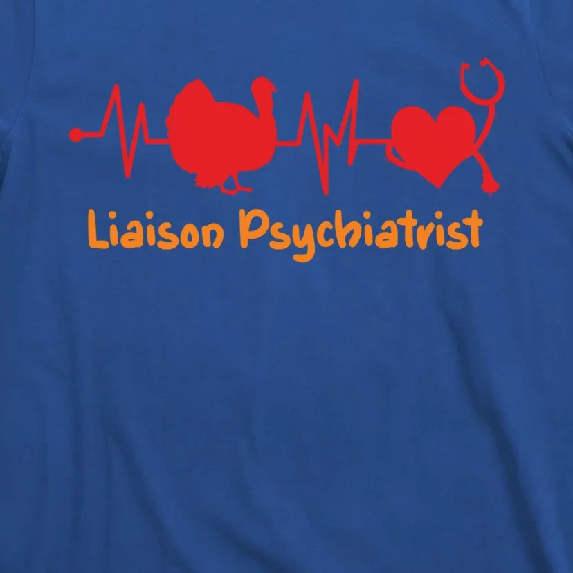 Thanksgiving Heartbeat Turkey Liaison Psychiatrist Doctor Gift T-Shirt