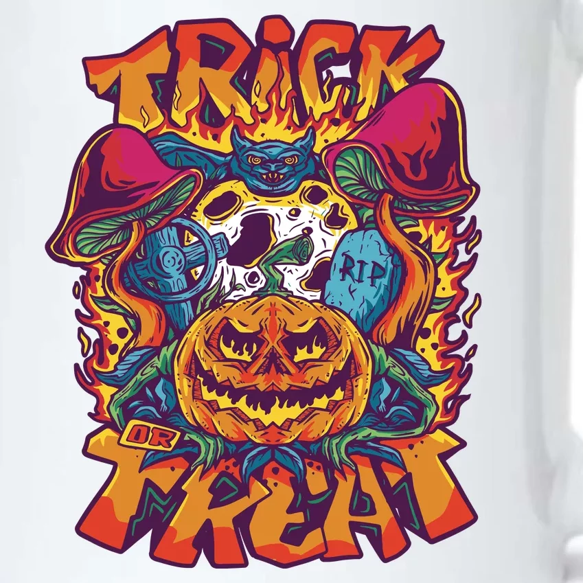 Trippy Halloween Trick Or Treat Black Color Changing Mug