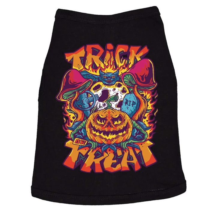 Trippy Halloween Trick Or Treat Doggie Tank