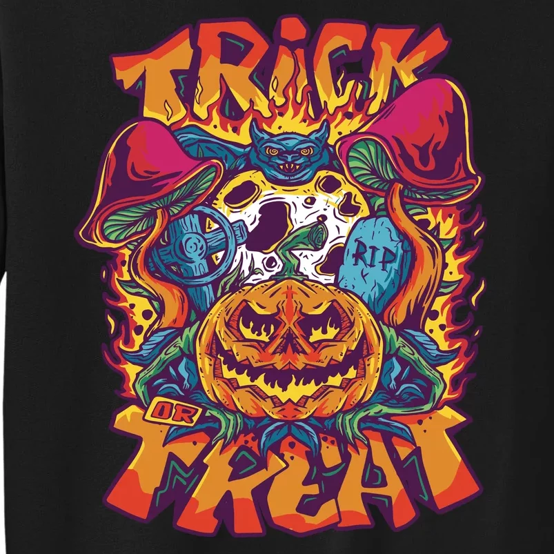 Trippy Halloween Trick Or Treat Sweatshirt