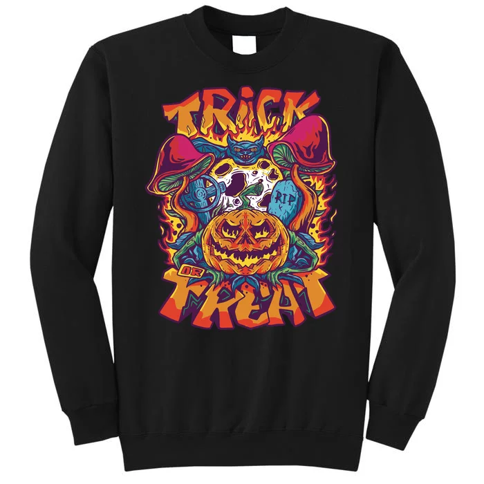 Trippy Halloween Trick Or Treat Sweatshirt