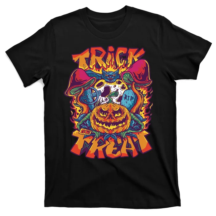 Trippy Halloween Trick Or Treat T-Shirt