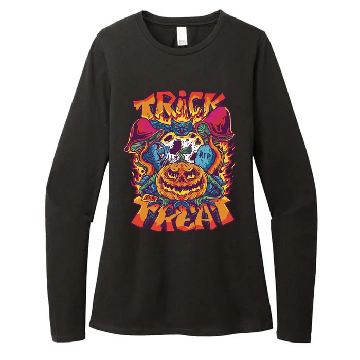 Trippy Halloween Trick Or Treat Womens CVC Long Sleeve Shirt