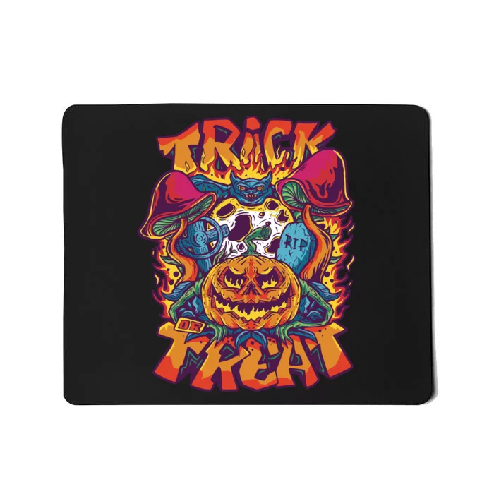 Trippy Halloween Trick Or Treat Mousepad