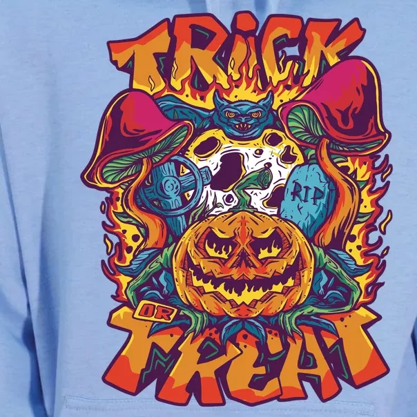 Trippy Halloween Trick Or Treat Unisex Surf Hoodie