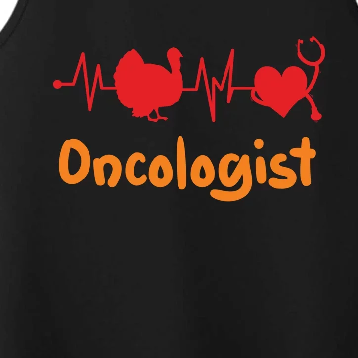 Thanksgiving Heartbeat Turkey Oncologist Doctor Medical Cute Gift Performance Tank