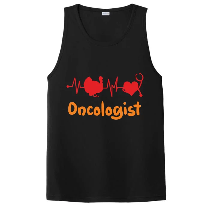 Thanksgiving Heartbeat Turkey Oncologist Doctor Medical Cute Gift Performance Tank