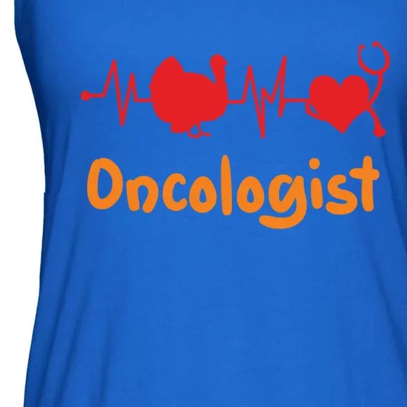 Thanksgiving Heartbeat Turkey Oncologist Doctor Medical Cute Gift Ladies Essential Flowy Tank