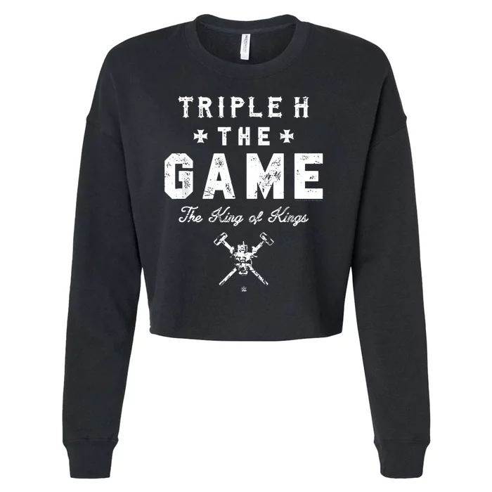 Triple H The Game King Of Kings Fight Wrestler Cropped Pullover Crew