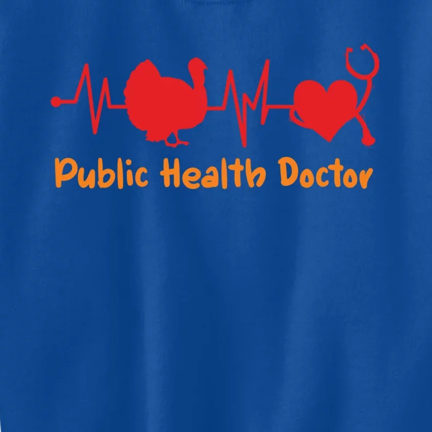 Thanksgiving Heartbeat Turkey Public Health Doctor Medical Cool Gift Kids Sweatshirt