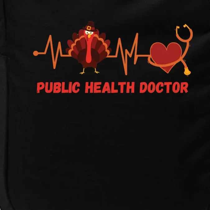 Thanksgiving Heartbeat Turkey Public Health Doctor Funny Gift Impact Tech Backpack