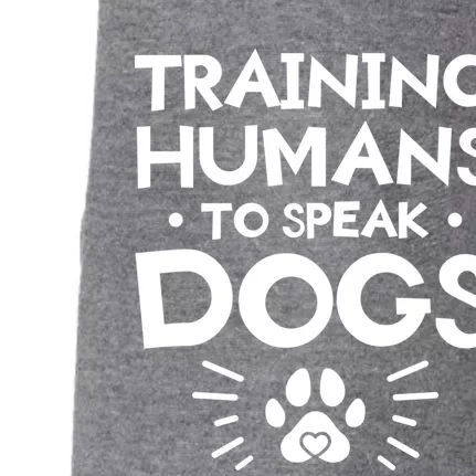 Training Hu To Speak Dogs Dog Trainer Great Gift Doggie 3-End Fleece Hoodie