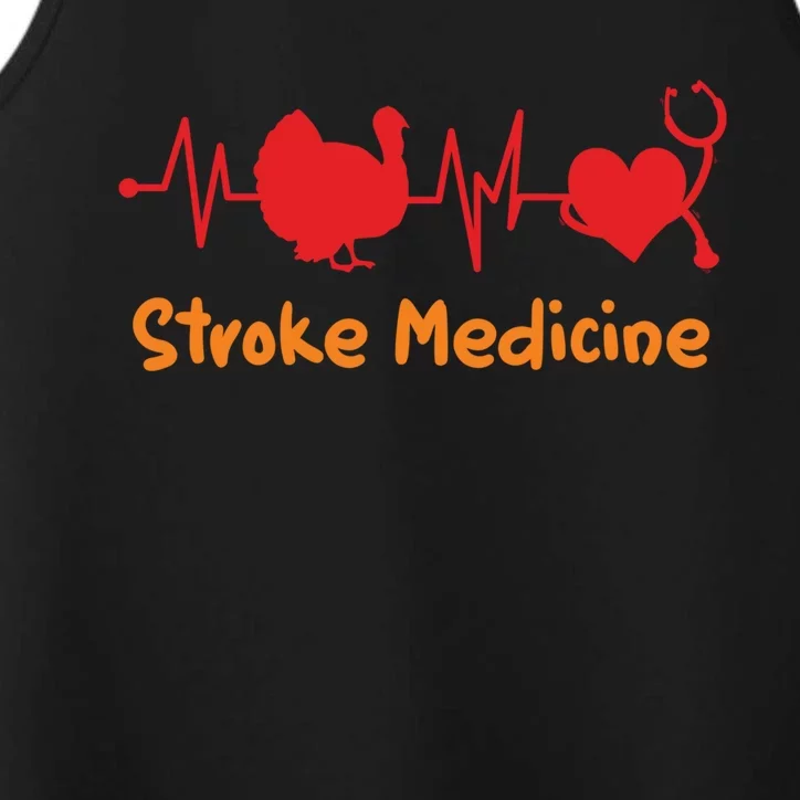 Thanksgiving Heartbeat Turkey Stroke Medicine Doctor Medical Cool Gift Performance Tank