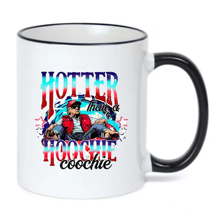 Trump Hotter Than A Hoochie Coochie Black Color Changing Mug