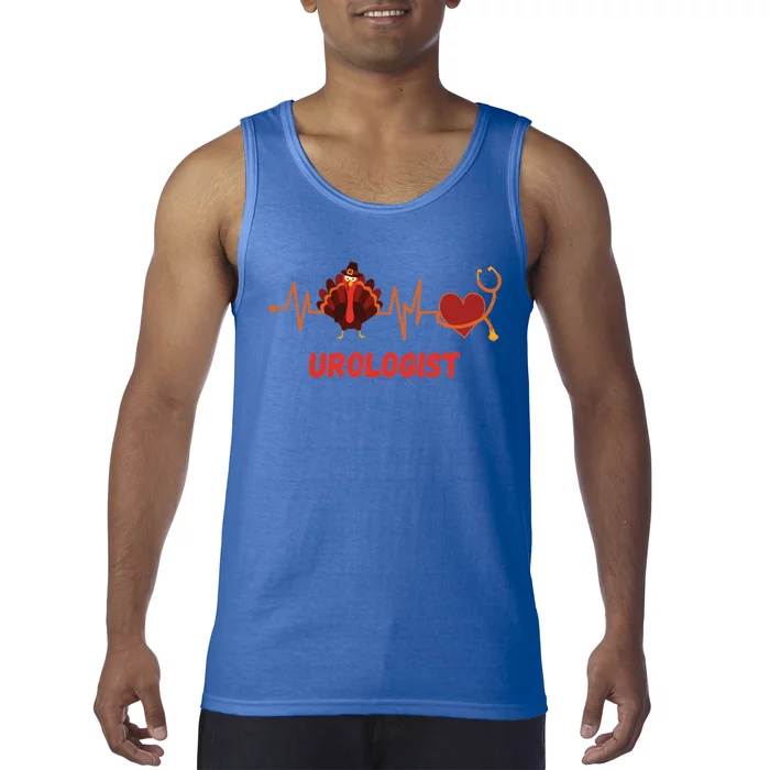 Thanksgiving Heartbeat Turkey Urologist Doctor For Cool Gift Tank Top