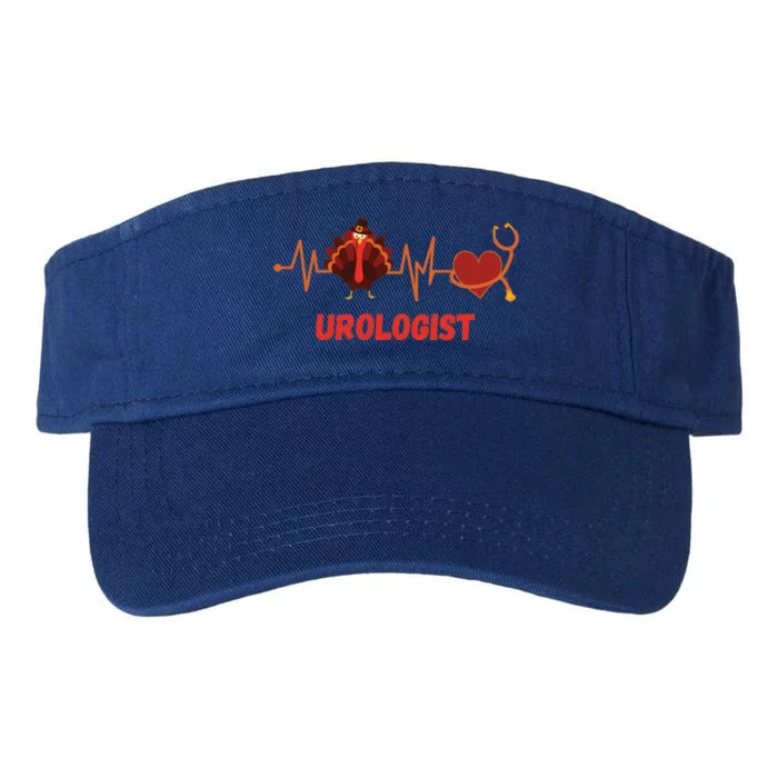 Thanksgiving Heartbeat Turkey Urologist Doctor For Cool Gift Valucap Bio-Washed Visor