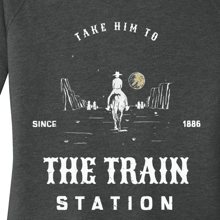 Take Him To The Train Station Women's Perfect Tri Tunic Long Sleeve Shirt