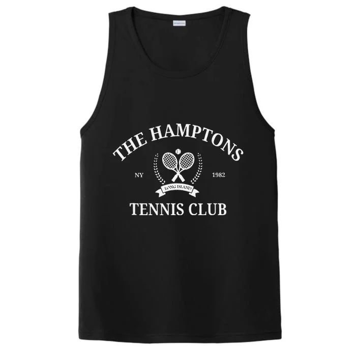 The Hamptons Tennis Club Vintage Style Aesthetic Crewneck Performance Tank