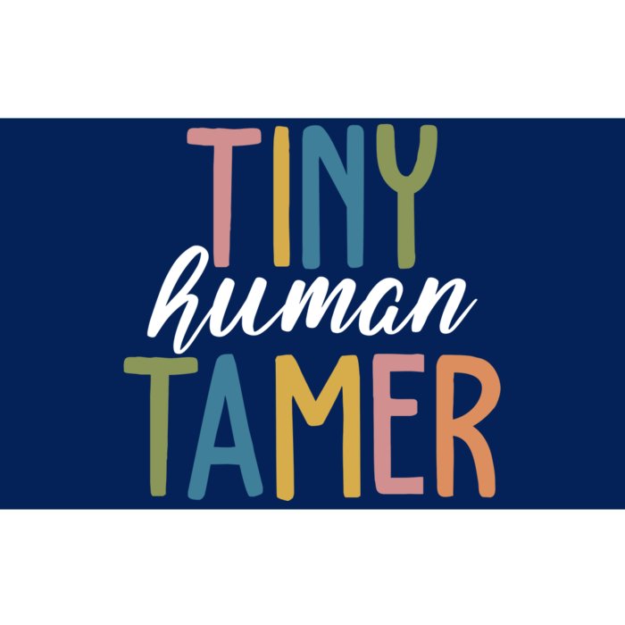 Tiny Human Tamer Kindergarten Teacher Bumper Sticker