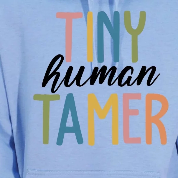 Tiny Human Tamer Kindergarten Teacher Unisex Surf Hoodie