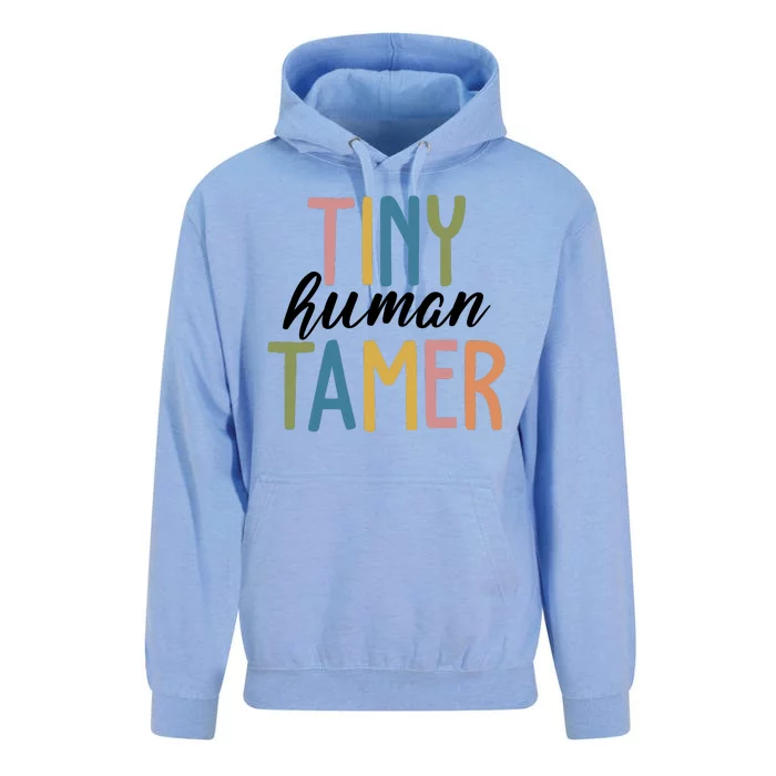 Tiny Human Tamer Kindergarten Teacher Unisex Surf Hoodie