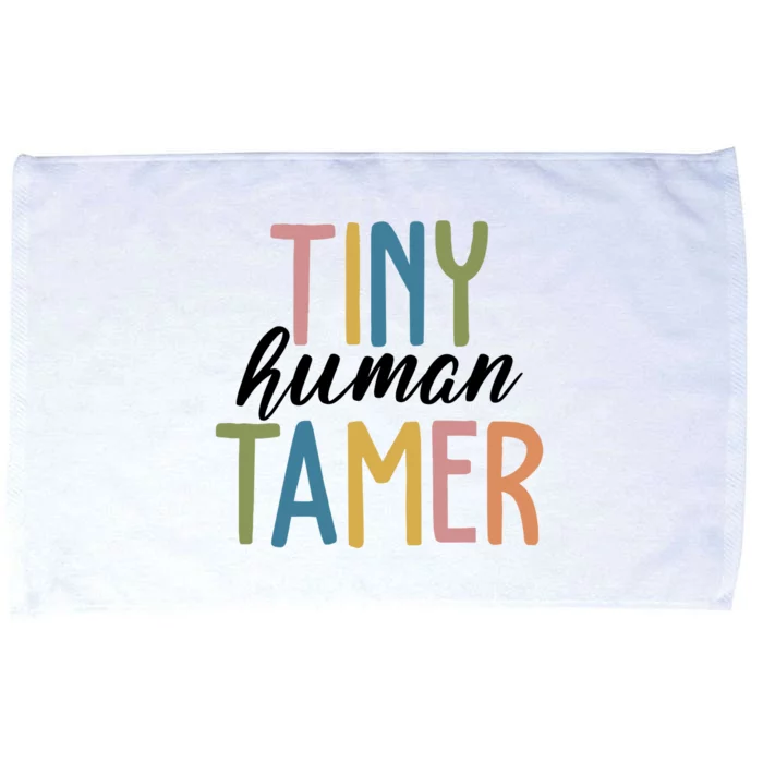 Tiny Human Tamer Kindergarten Teacher Microfiber Hand Towel