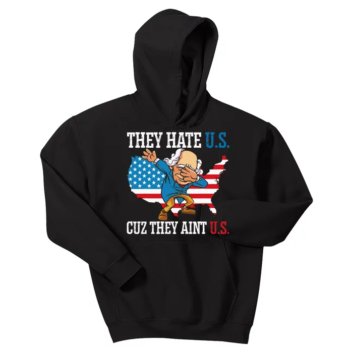 They Hate Us Cuz They AinT Us America Usa Flag Kids Hoodie