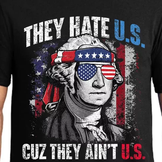 They Hate Us Cuz They AinT Us Usa American Flag 4th Of July Pajama Set