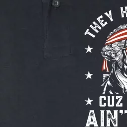 They Hate Us Cuz They Aint Us Funny 4th Of July Independence Day Softstyle Adult Sport Polo