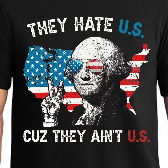 They Hate US Cuz They Aint US George Washington 4th Of July Pajama Set