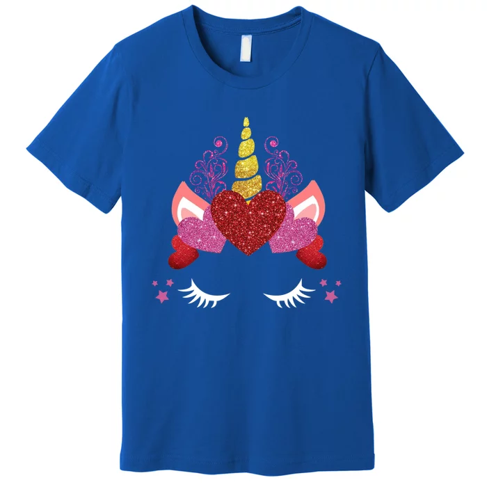 Toodlers Heart Unicorn Valentine's Day Gift Premium T-Shirt