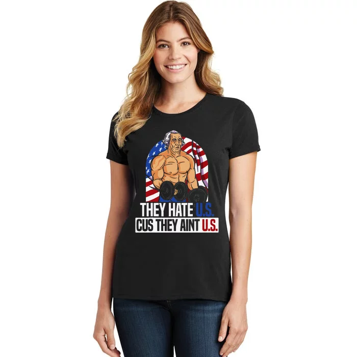 They Hate Us Cuz They AinT Us America Usa Flag Women's T-Shirt