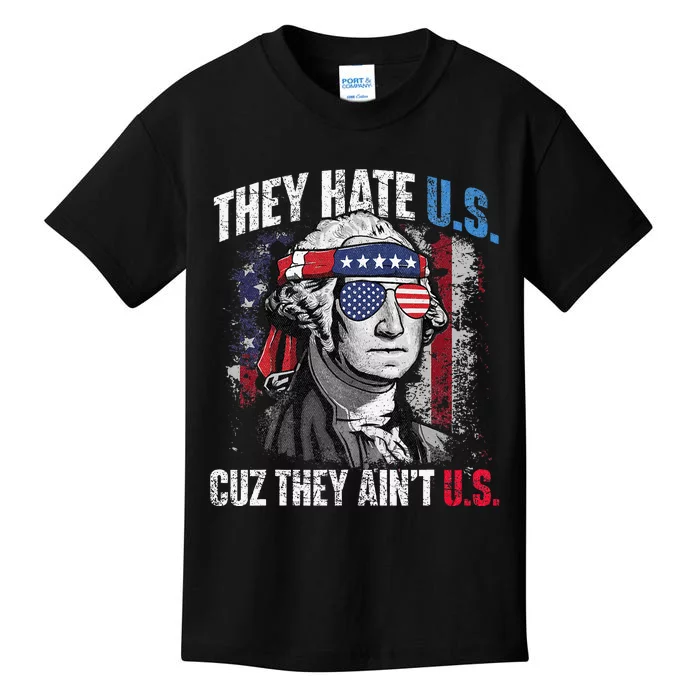 They Hate Us Cuz They AinT Us Usa American Flag Kids T-Shirt