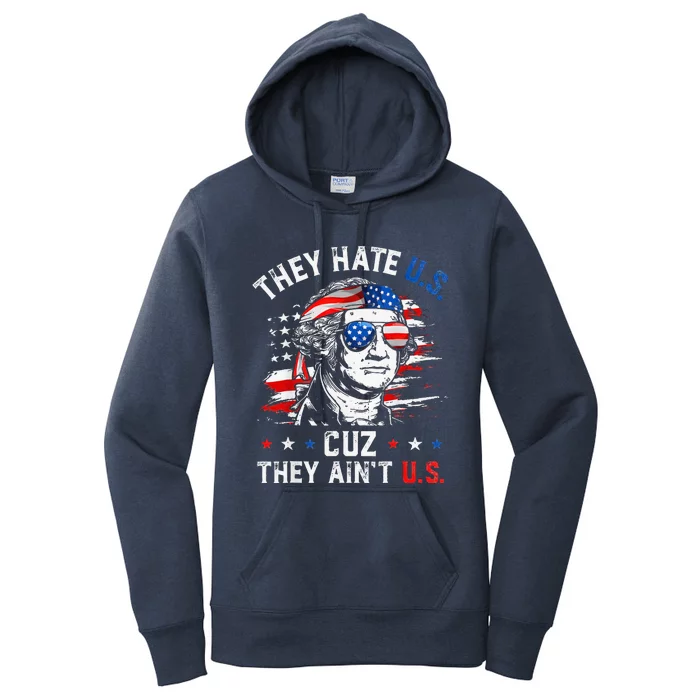 They Hate Us Cuz They AinT Us Usa American Flag Women's Pullover Hoodie