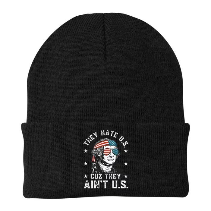 They Hate Us Cuz They Ain't Us Funny 4th of July Knit Cap Winter Beanie