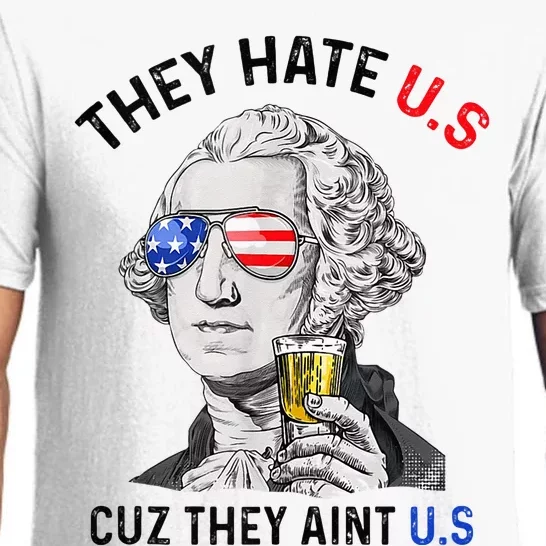 They Hate Us Cuz They Aint Us Funny 4th Of July Pajama Set